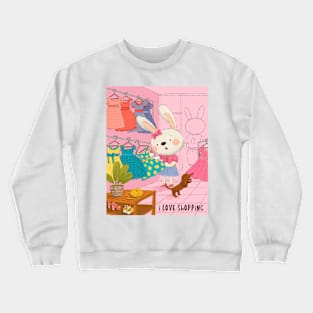 Bunny shopping Crewneck Sweatshirt